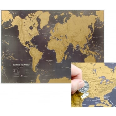 Scratch the World Wall Map - The Black Edition