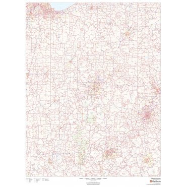 Indiana ZIP Code Map
