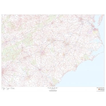 North Carolina ZIP Code Map