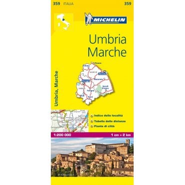 Michelin Local Maps of Italy 0359: Umbria & Marche