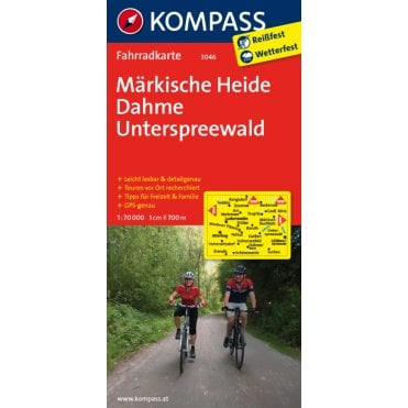 Markische Heide, Dahme, Unterspreewald | Kompass cycling map 3046