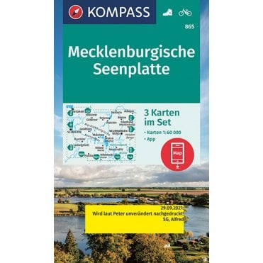 Mecklenburg Lake District 3-Map Set | Kompass hiking map 865