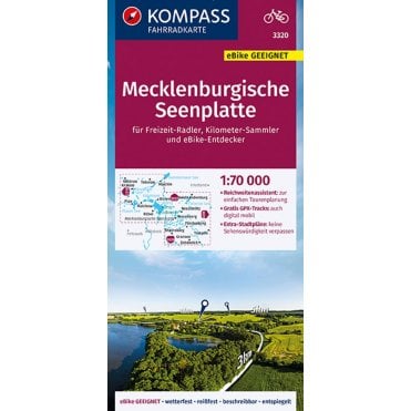 Mecklenburg Lake District | Kompass cycling map 3320
