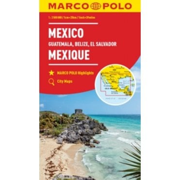 Mexico Guatemala Belize El Salvador Marco Polo Map