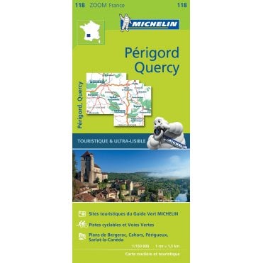 Michelin France Zoom Map 118: Quercy Perigord