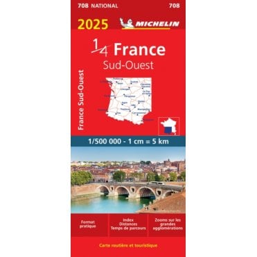 Michelin National Map 708: Southwestern France