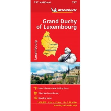 Michelin National Map 717: Grand Duchy of Luxembourg