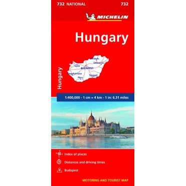 Michelin National Map 732: Hungary
