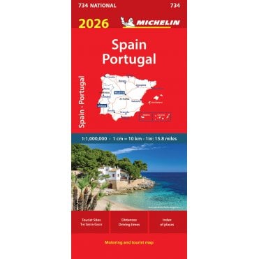 Michelin National Map 734: Spain and Portugal