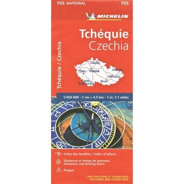 Michelin National Map 755: Czech Republic