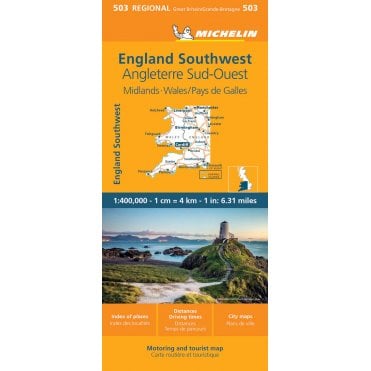 Michelin Regional Road Map 503: Wales West Country & Midlands
