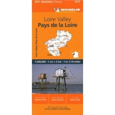 Michelin Regional Road Map 517: Loire Valley (Pays-de-la-Loire)