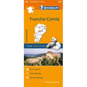 Michelin Regional Road Map 520: Franche-Comte