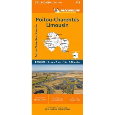 Michelin Regional Road Map 521: Poitou Charentes