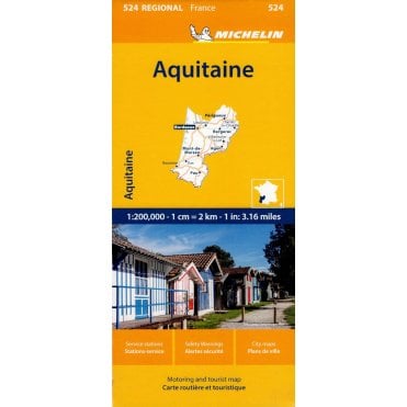 Michelin Regional Road Map 524: Aquitaine
