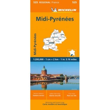Michelin Regional Road Map 525: Midi-Pyrenees