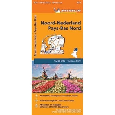 Michelin Regional Road Map 531: Netherlands North