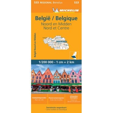 Michelin Regional Road Map 533: Belgium North & Centre