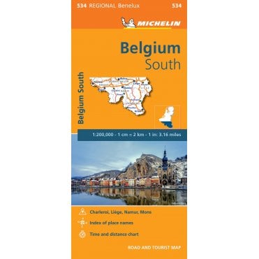 Michelin Regional Road Map 534: Belgium South