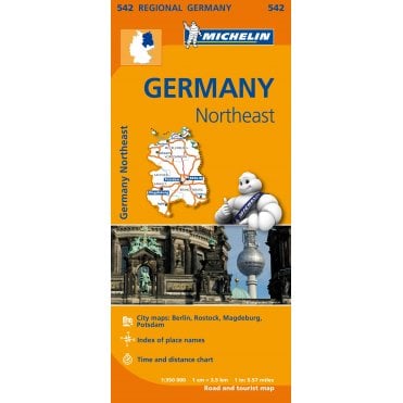 Michelin Regional Road Map 542: Germany Northeast