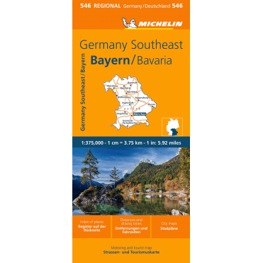 Michelin Regional Road Map 546: Germany Southeast Bavaria