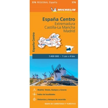 Michelin Regional Road Map 576: Extremadura Castilla La Mancha Madrid