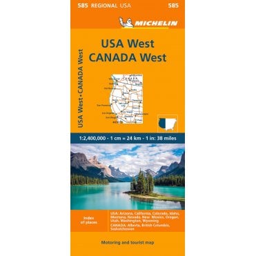 Michelin Regional Road Map 585: Western USA & Western Canada