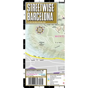 Streetwise Barcelona Map - Laminated City Center Street Map of Barcelona, Spain