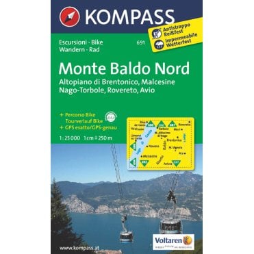 Monte Baldo - North | Kompass hiking map 691