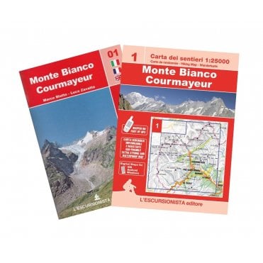 Monte Bianco, Courmayeur: Hiking Map 01 - L'Escursionista Editore
