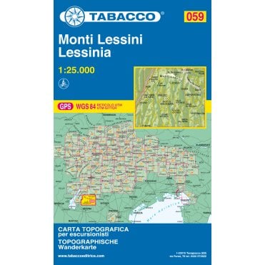 Monti Lessini/Lessinia | Tabacco, map 059