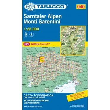 Monti Sarentini/Sarntaler Alpen | Tabacco, map 040