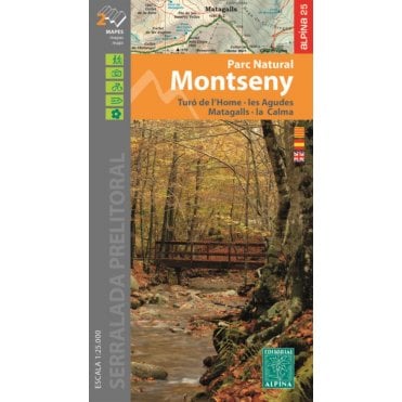 Montseny Parc Naturel. Hiking map & guide