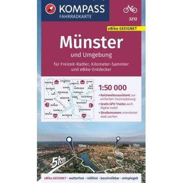 Munster and the surrounding area | Kompass cycling map 3212