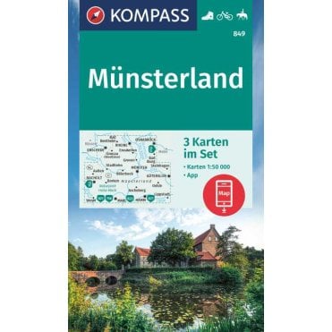 Munsterland (3 map set) | Kompass hiking map 849