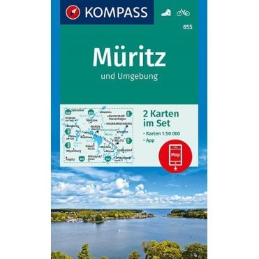 Muritz and region (2 map set) | Kompass hiking map 855