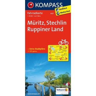 Muritz, Stechlin, Ruppiner Land + city map | Kompass cycling map 3027
