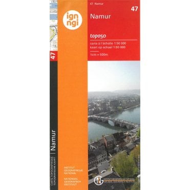 Namur - Belgium IGN Topo map 47