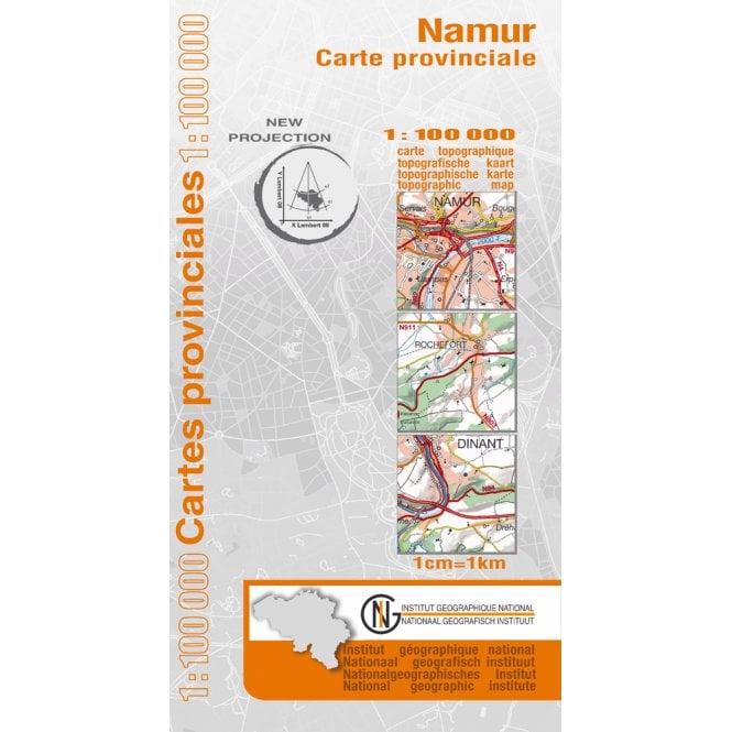Ngi Map Namur Province, Belgium - 100k NGI Map | Nationaal Geografisch Instituut