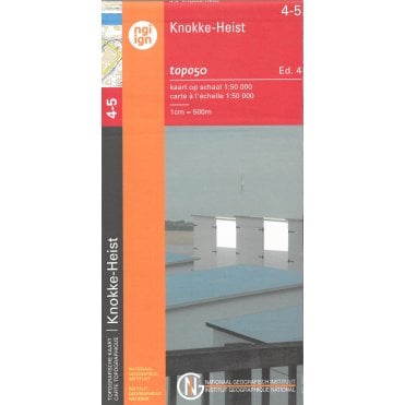 Knokke-Heist - Belgium IGN Topo map 4-5