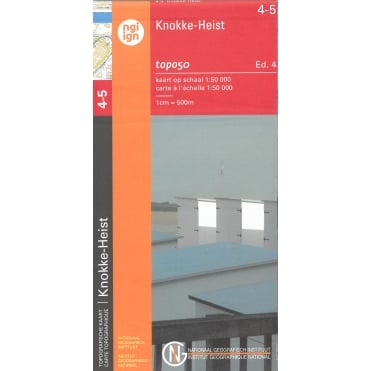 Knokke-Heist - Belgium IGN Topo map 4-5