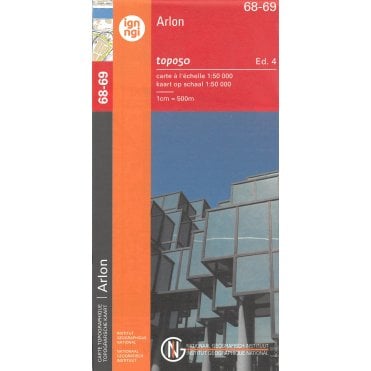 Arlon - Belgium IGN Topo map 68-69