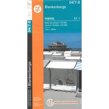 De Haan - Blankenberge - Belgium IGN Topo map 04/7-8