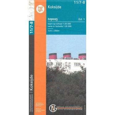 De Panne - Koksijde - Belgium IGN Topo map 11/7-8