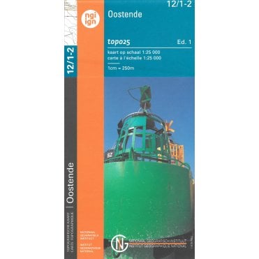 Middelkerke - Oostende - Belgium IGN Topo map 12/1-2