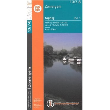 Knesselare - Zomergem - Belgium IGN Topo map 13/7-8