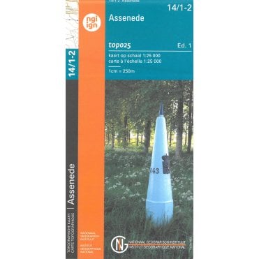 Assenede - Zelzate - Belgium IGN Topo map 14/1-2