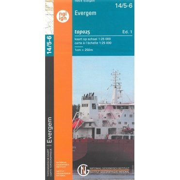 Evergem - Lochristi - Belgium IGN Topo map 14/5-6