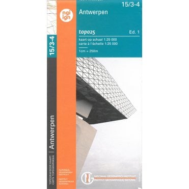 Antwerpen / Schoten - Belgium IGN Topo map 15/3-4