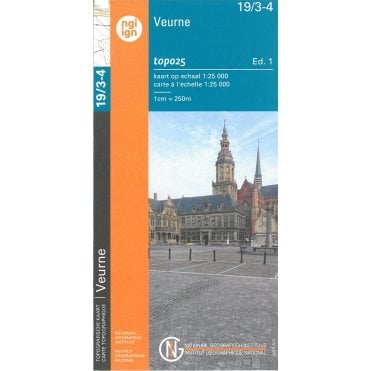 Veurne / Alveringem - Belgium IGN Topo map 19/3-4